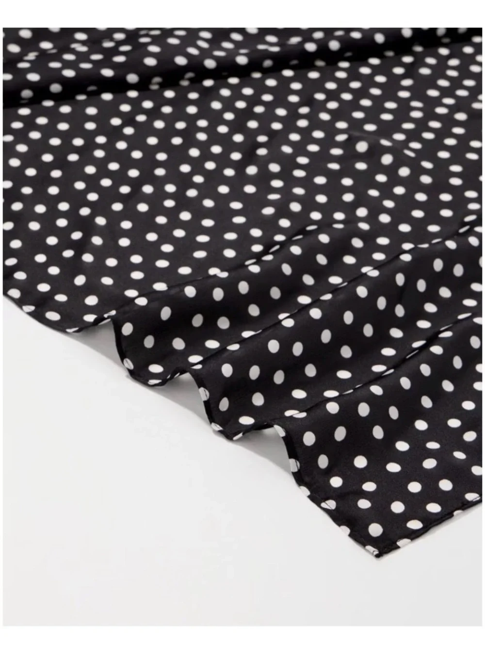 Polka Dot Silk Neck Scarf - Black/White - NEW WITH TAGS